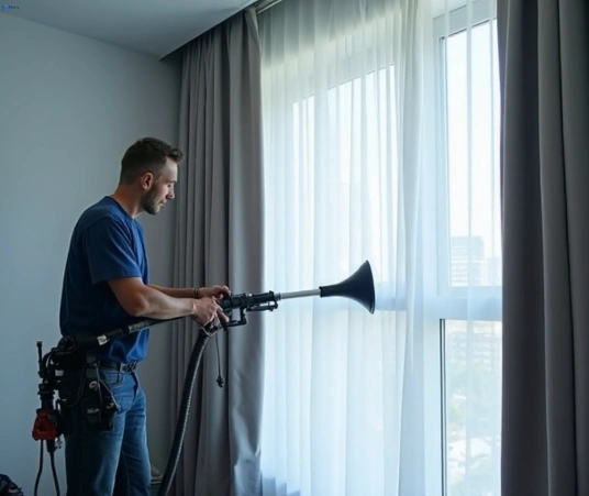 Professional commercial curtain cleaning process equipment Matty Curtain Cleaning erskine-park-nsw